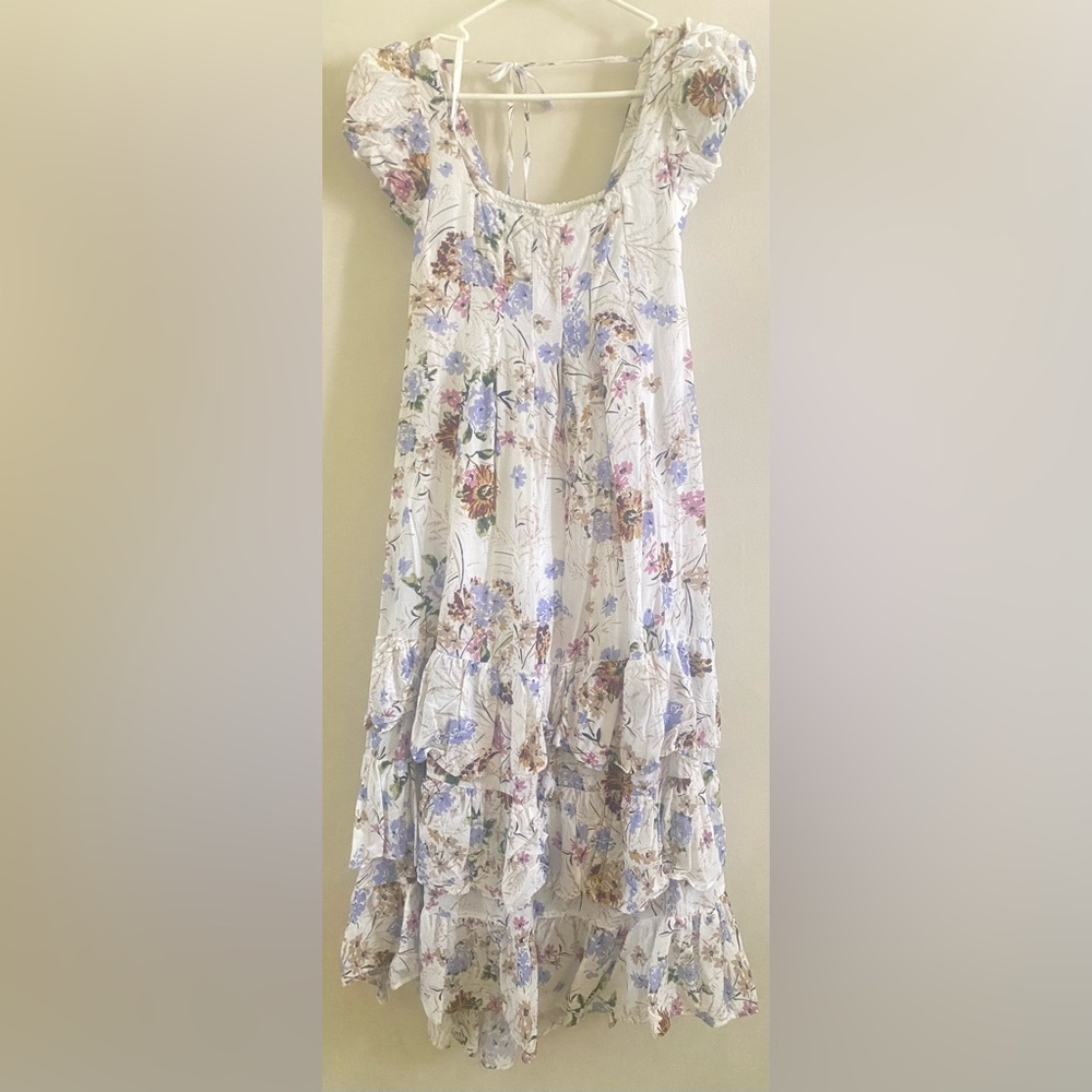 Anthropologie Puff Sleeve Midi Dress - Picture 6 of 14
